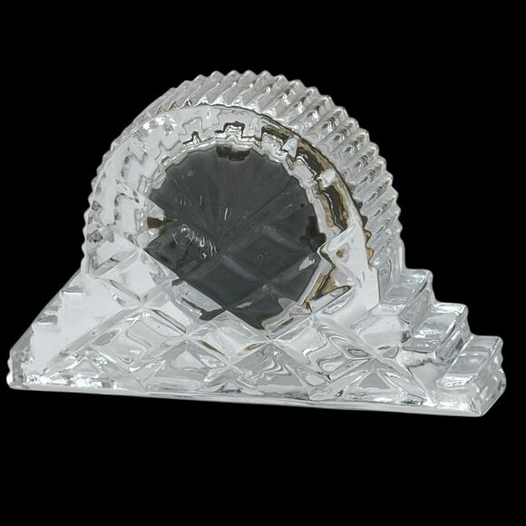 Vintage Godinger Crystal Legends Desk Mantel Clock 24% Lead Crystal No Battery - Picture 8 of 10
